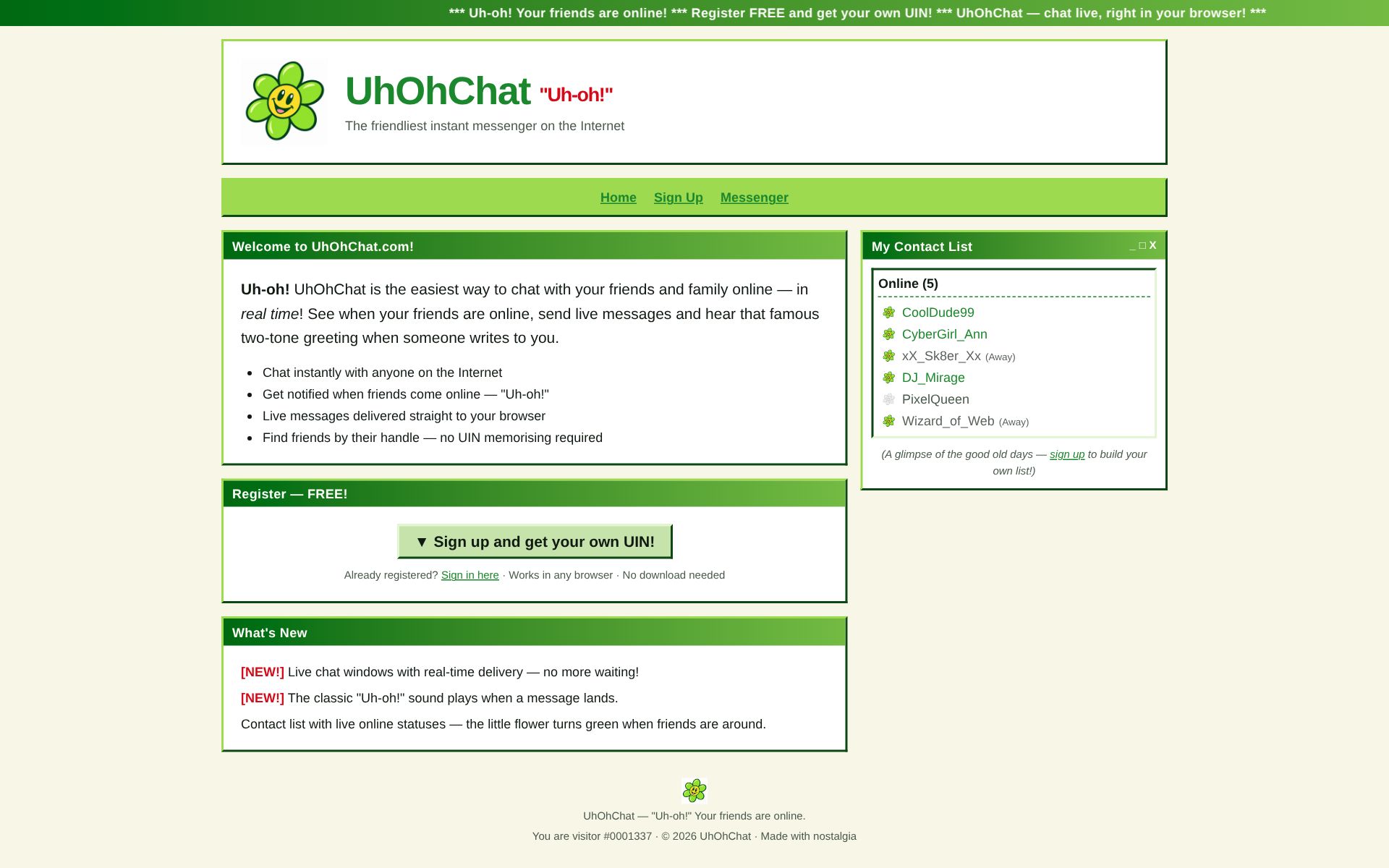 ICQ Reimagined website homepage