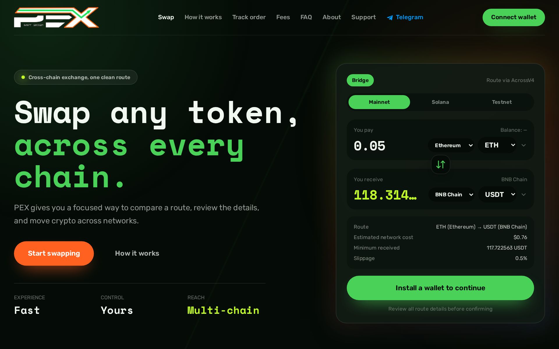 Swap & Go website homepage